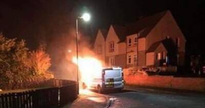 'Fireball' as van erupts into flames on Scots street as cops investigate - www.dailyrecord.co.uk - Scotland
