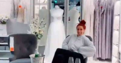 Stacey Solomon poses with wedding dress in IKEA as she looks forward to marriage to Joe Swash - www.msn.com
