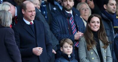 Prince William and Duchess Kate Take Prince George to England vs. Wales Rugby Game - www.usmagazine.com