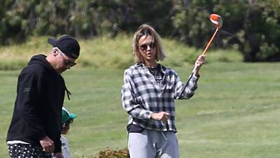 Jessica Alba Cash Warren Hit The Golf Course With Kids Honor, 13, Haven, 10, Hayes, 4 – Rare Photos - hollywoodlife.com - Los Angeles