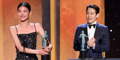 Jennifer Aniston - Reese Witherspoon - Billy Crudup - Brian Cox - Elisabeth Moss - Sarah Snook - 'Squid Game' Stars Lee Jung-jae & Hoyeon Jung Win at SAG Awards 2022! - justjared.com - Britain - Santa Monica