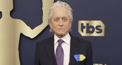 Michael Douglas Shows His Support for Ukraine at SAG Awards 2022 - www.justjared.com - county Casey - Ukraine - county Thomas - county Brown - county Graham - city Adams - county Ellis