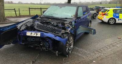 Driver arrested after Range Rover crashed into parked car... 20 minutes after being reported stolen - www.manchestereveningnews.co.uk - Manchester - county Lane - Indiana