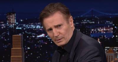 Liam Neeson Encourages Other Actors to Pose Like 'Zoolander' for Photos - Watch! - www.justjared.com