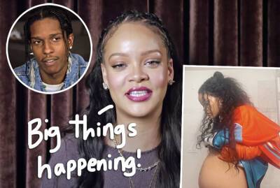 Rihanna Breaks Silence On Pregnancy With Adorable New Baby Bump Pic!! - perezhilton.com