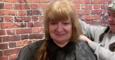 Janey Godley chops hair with help of daughter in emotional video as she undergoes chemo - www.dailyrecord.co.uk - Scotland