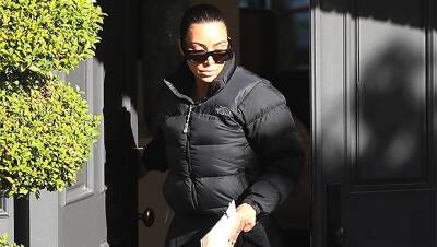 Kim Kardashian Seen Holding A Folder Of Papers After Clapping Back At Ex Kanye West On Social Media - hollywoodlife.com