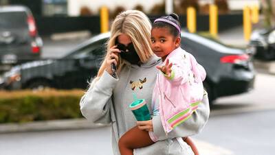 True Thompson, 3, Is Adorable In Pink Sequin Skirt With Mom Khloe Kardashian’s $4K Donut Purse - hollywoodlife.com