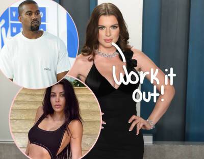 Julia Fox Reportedly Wants Kanye West & Kim Kardashian To ‘Resolve Their Issues’ - perezhilton.com