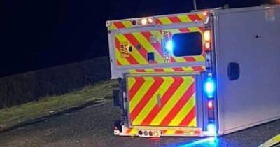 Ambulance crashes on Scots roundabout while racing to emergency call - www.dailyrecord.co.uk - Scotland