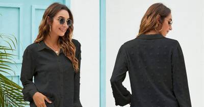 This Fun Blouse Is a Chic Upgrade From Your Basic Button-Down Top - www.usmagazine.com