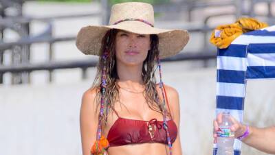 Alessandra Ambrosio Wears Just Bikini Bottoms While Posing On The Beach — Photos - hollywoodlife.com - Brazil