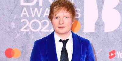 Ed Sheeran Rocks on a Blue Suit on the Brit Awards 2022 Red Carpet - www.justjared.com - Britain - London
