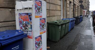Fly-tipped fridge left so long on Paisley street it was used for advertising - www.dailyrecord.co.uk