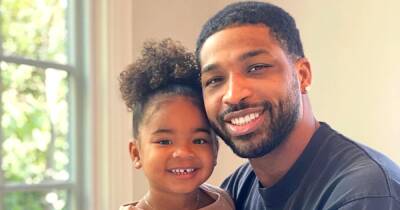 Tristan Thompson Smiles With His and Khloe Kardashian’s Daughter True After Paternity Scandal - www.usmagazine.com - Canada - Jordan - county Storey - county Kings - Sacramento, county Kings