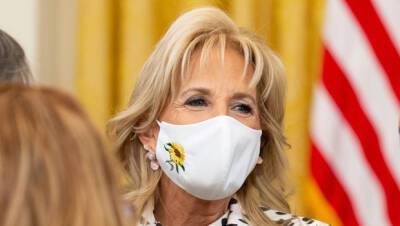 Jill Biden Wears Sunflower Mask Showing Support For Ukraine At WH Event Twitter Cheers — Photo - hollywoodlife.com - Ukraine - Russia