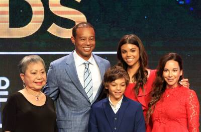 Tiger Woods Joined By Mom, Kids & Girlfriend Erica Herman At World Golf Hall of Fame Induction Ceremony - etcanada.com - California