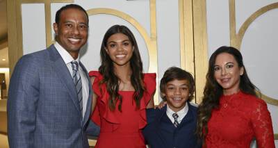 Tiger Woods Joined by His Two Kids & Girlfriend Erica Herman at World Golf Hall of Fame Induction - www.justjared.com - USA - Florida