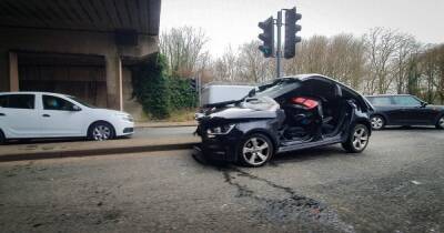 Three-car crash on Princess Parkway under M60 flyover causes rush hour chaos - www.manchestereveningnews.co.uk - Manchester - Ukraine - Russia