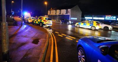Police shut off road after car crashes into cyclist - www.manchestereveningnews.co.uk - Manchester - county Oldham