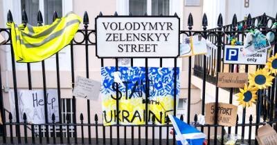Edinburgh street 'renamed Volodymyr Zelenskyy Street' in solidarity with Ukraine - www.dailyrecord.co.uk - Britain - Scotland - New York - New York - Ukraine - Russia - Lithuania