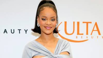 Rihanna Stuns in a Silver Cutout Crop Top and Low-Rise Maxi Skirt - www.glamour.com