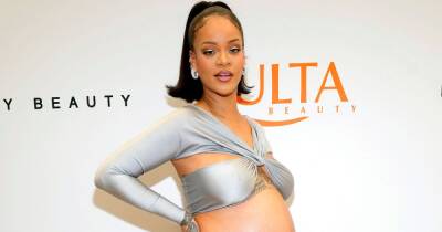 Rihanna flaunts gorgeous bare bump in silver crop top at Fenty Beauty event - www.ok.co.uk