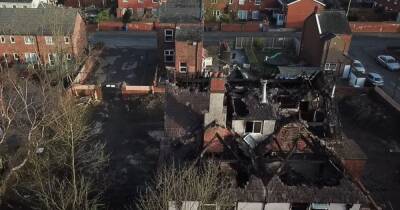 Drone footage shows extent of damage after huge fire engulfed former care home - www.manchestereveningnews.co.uk - Manchester