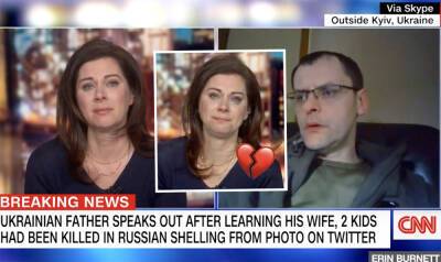 CNN Reporter Breaks Down Crying While Ukrainian Father Recounts Learning Of His Family’s Death On Twitter - perezhilton.com - New York - Ukraine - Russia