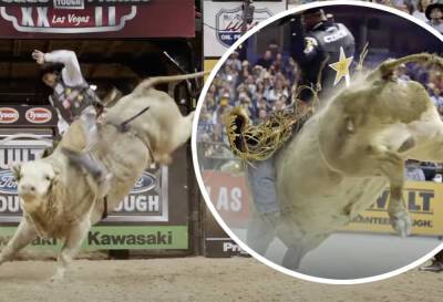 Rodeo Rescue! Watch As A Dad Puts Himself In Harm's Way After His Son Falls Off Bull! - perezhilton.com - state Louisiana - Texas - city Cody
