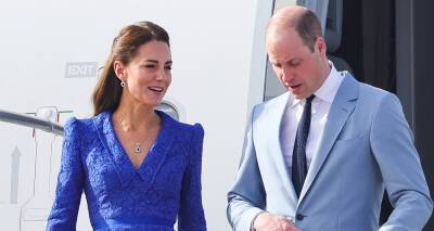 Prince William & Kate Middleton Coordinate in Blue While Arriving in Belize for Caribbean Tour - www.justjared.com - Bahamas - Jamaica - Belize