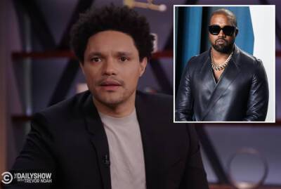 Trevor Noah Reacts To Kanye West Being Barred From Performing At The Grammys - perezhilton.com