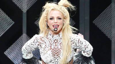 Britney Spears Dances In Yellow Crop Top Black Short Shorts To ‘Funny’ Song: Watch - hollywoodlife.com