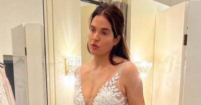 Binky Felstead models stunning gowns after selecting dress for her wedding party - www.ok.co.uk - India - Chelsea