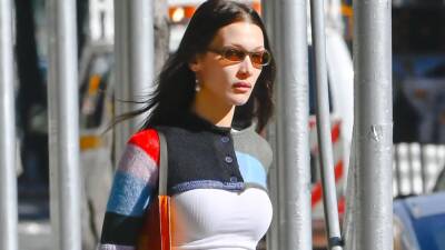 Bella Hadid’s Shrunken Cardigan Is the Ideal Spring Layer - www.glamour.com