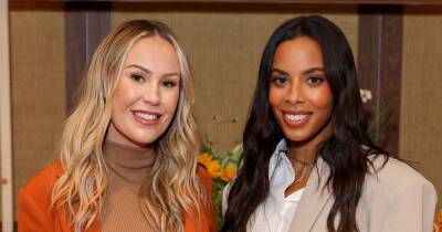 Rochelle Humes supported by celeb pals including Kate Ferdinand at baby collection launch - www.ok.co.uk - London