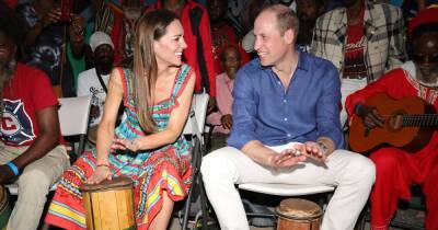 Kate and William show off musical talents as they play bongos in Jamaica - www.ok.co.uk - Manchester - city Kingston - Jamaica