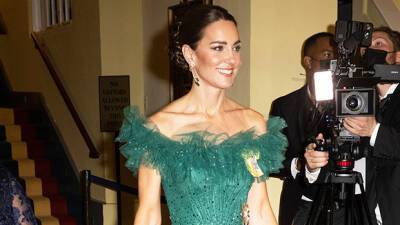 Kate Middleton - prince Charles - the late princess Diana - Elizabeth Ii II (Ii) - Jenny Packham - Bob Marley - Williams - Kate Middleton Sparkles In Off-The-Shoulder Green Gown At Jamaica Dinner: Photos - hollywoodlife.com - Pakistan - Jamaica - Belize