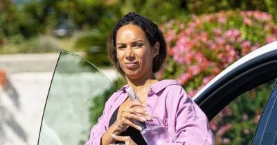 Leona Lewis - Dennis Jauch - Leona Lewis steps out after announcing pregnancy news in gymwear and lilac shirt - ok.co.uk - Los Angeles