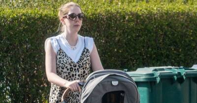 Katherine Ryan - Bobby Kootstra - Katherine Ryan cuts a stylish figure in leopard print for sunny walk with baby son Fred - ok.co.uk - county Frederick