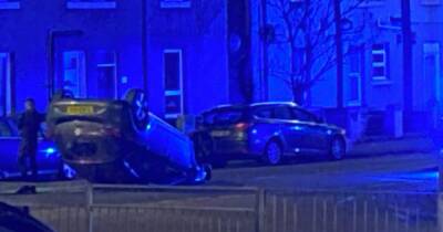 Car flips onto roof after crash with parked car in Fife street - www.dailyrecord.co.uk - Scotland
