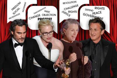 Susan Sarandon - Joaquin Phoenix - Marlon Brando - Patricia Arquette - Tim Robbins - 13 times Oscar-winners used the podium as an obnoxious political soapbox - nypost.com - USA - Washington - Haiti