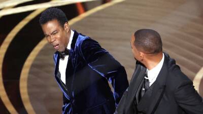 Will Smith Slaps Chris Rock On Stage Over Jada Pinkett Smith Joke in Stunning Oscars Moment - www.etonline.com