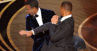 Will Smith smacks Chris Rock on stage at Oscars after Jada Pinkett Smith joke - www.msn.com - county Rock