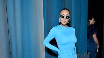 Kim Kardashian Brings Drama To The Oscars After-Party In Neon Blue Balenciaga - www.glamour.com - France
