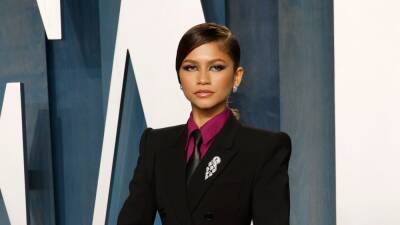 Zendaya Wore a Sharp Suit and Leather Tie to the Oscars After Party - www.glamour.com