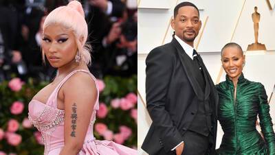 Nicki Minaj - Will Smith - Chris Rock - Nicki Minaj Defends Will Smith Slapping Chris Rock: Will Saw Jada’s ‘Pain’ Over ‘G.I. Jane’ Joke - hollywoodlife.com