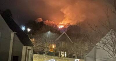 Fire crews battle huge blaze on Scots hillside into the night - www.dailyrecord.co.uk - Scotland - Beyond