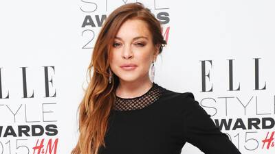 Lindsay Lohan Stuns In Little Black Dress At Her Engagement Party With Bader Shammas - hollywoodlife.com