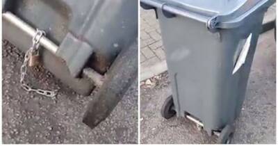 Man blasts 'selfish' resident who chained wheelie bin to road to 'reserve parking space' - www.dailyrecord.co.uk - Birmingham - Chad